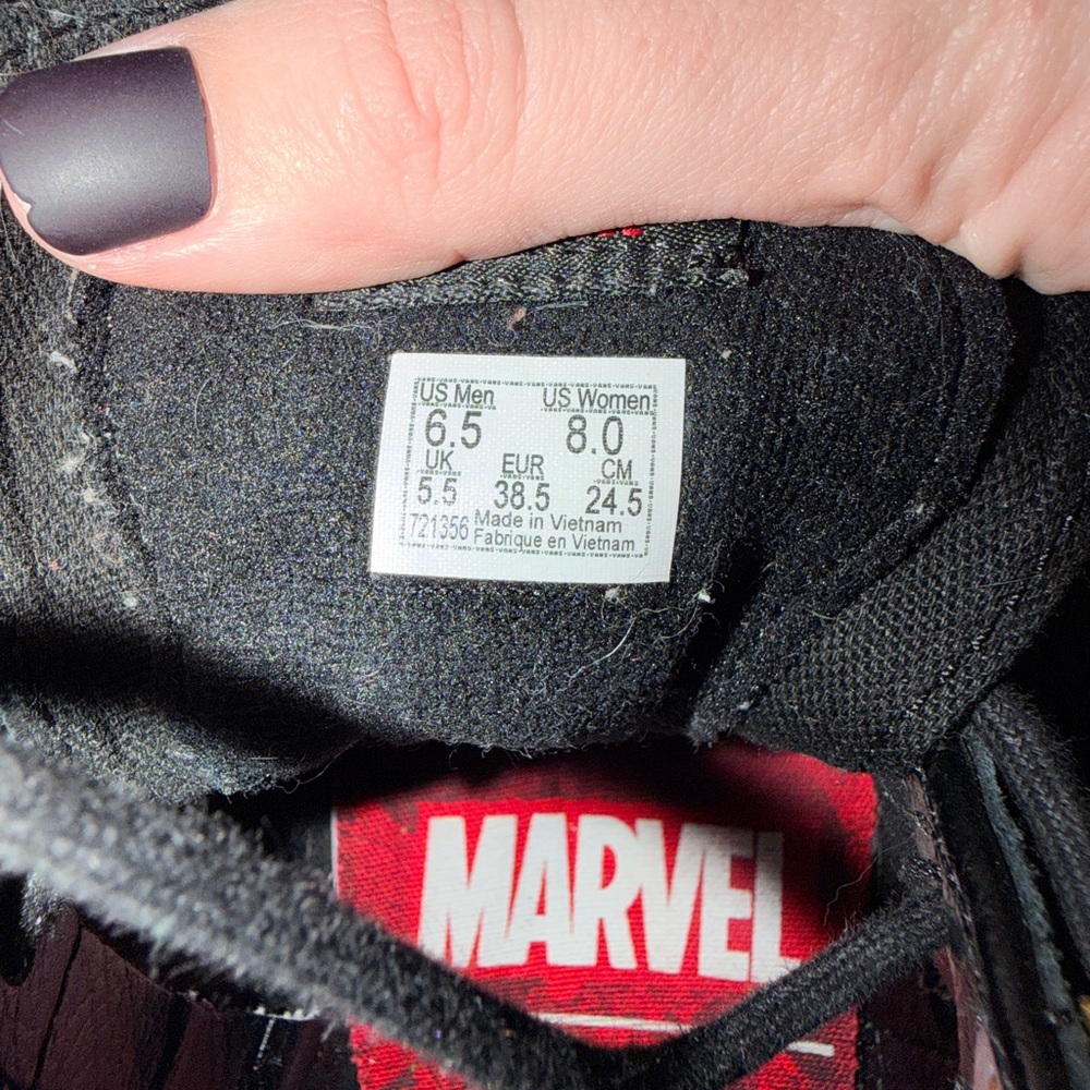 Vans Marvel x SK8-HI Sneakers Black Panther Shoes women’s 8 men’s 6.5 - Picture 4 of 13